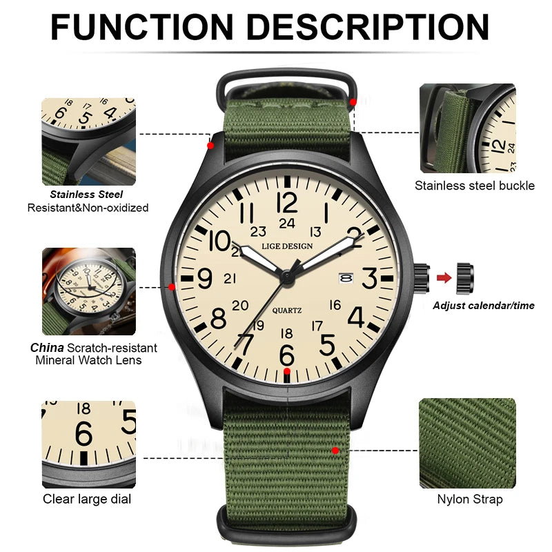 AeroField Classic Pilot Watch – Style, Precision & Everyday Reliability
