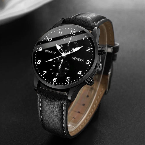 Fashion Men Business Watches Casual Leather Band Mens Quartz Watch Clock Gift Relogio Masculino